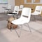 Flash Furniture White Ergonomic Shell Chair with Right Handed Flip-Up Tablet Arm RUT-EO1-WH-RTAB-GG - alternate 1
